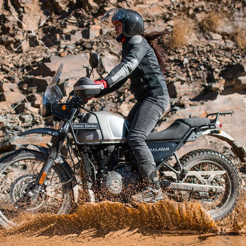 a Rider riding Royal Enfield Himalayan