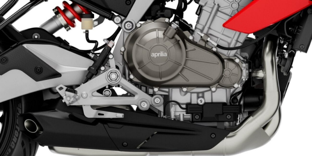 Aprilia Tuono 457 parallel-twin engine and frame