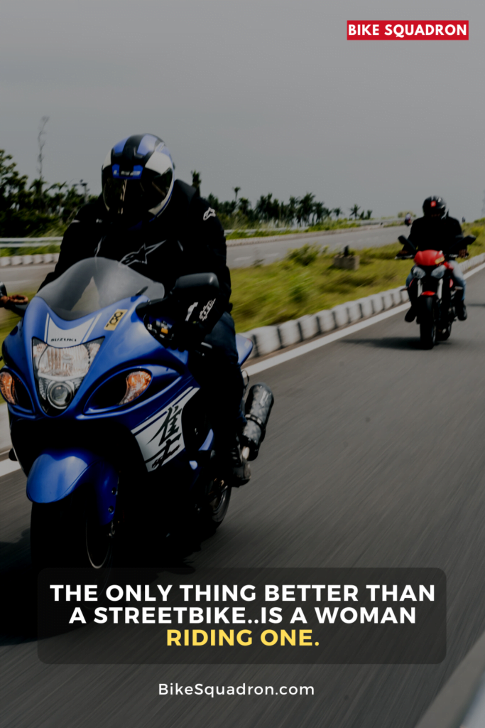 The only thing better than a streetbike..is a woman riding one