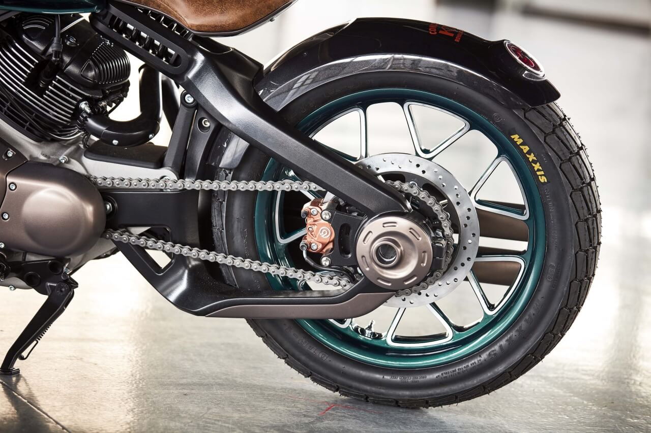 Royal Enfield KX Concept wheel and tyre detail