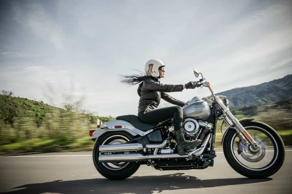 women riding harley davidson